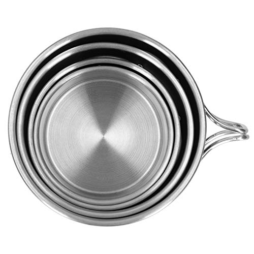 Fishawk Copo de acampamento, copo dobrável, aço inoxidável para caminhadas, viagens, mochilão