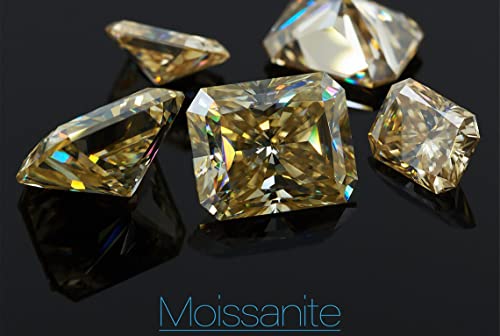 Loose Moissanite 3 Carat, Off White Color Diamond, VVS1 Clarity, Radiant Brilliant Cut, Gemstone for Making Engagement/Wedding/Ring/Jewelry/Pendant/Earrings/Necklaces Handmade Moissanite2