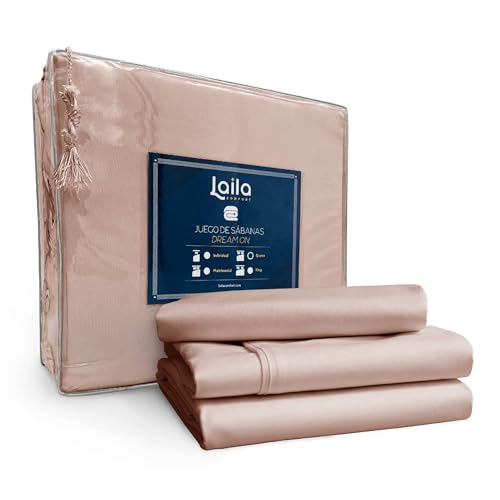 La mejor selección de Sabanas de Algodon Walmart favoritos de las personas. 41 Laila COMFORT Juego de Sabanas Premium Tacto Egipcio 1800 Hilos, (Palo de Rosa, Matrimonial)