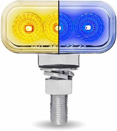 Dual Revolution Amber/Red/Blue 1.8" MINI rectangular pedestal LED marker/turn signal/auxiliary light