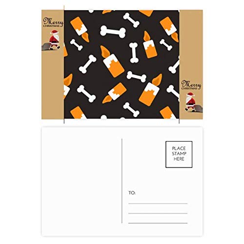 Bougies en forme d'os lot de 20 pour carte postale Halloween et Noël