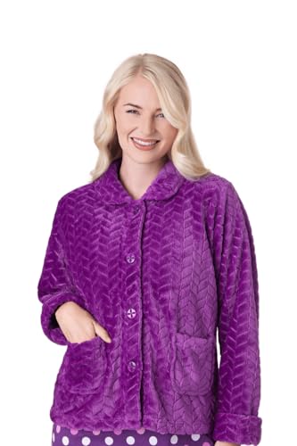 Veste de lit en polaire contre le froid nocturne avec col gaufré