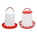 Anjing, Set abbeveratoio e mangiatoia da 3 kg, colore rosso e bianco, 2 pezzi