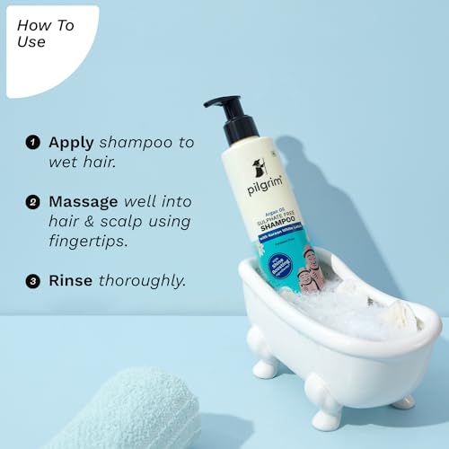 Image of PILGRIM Korean Mild Sulphate Free Shampoo with Argan Oil - 200ml (Pack of 2) For Dry Frizzy Hair, Men and Women, No Sulphate No Paraben,All Hair type,Korean Beauty Secrets