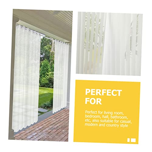 Rideau blanc polyester ORFOFE imperméable pour décoration salon