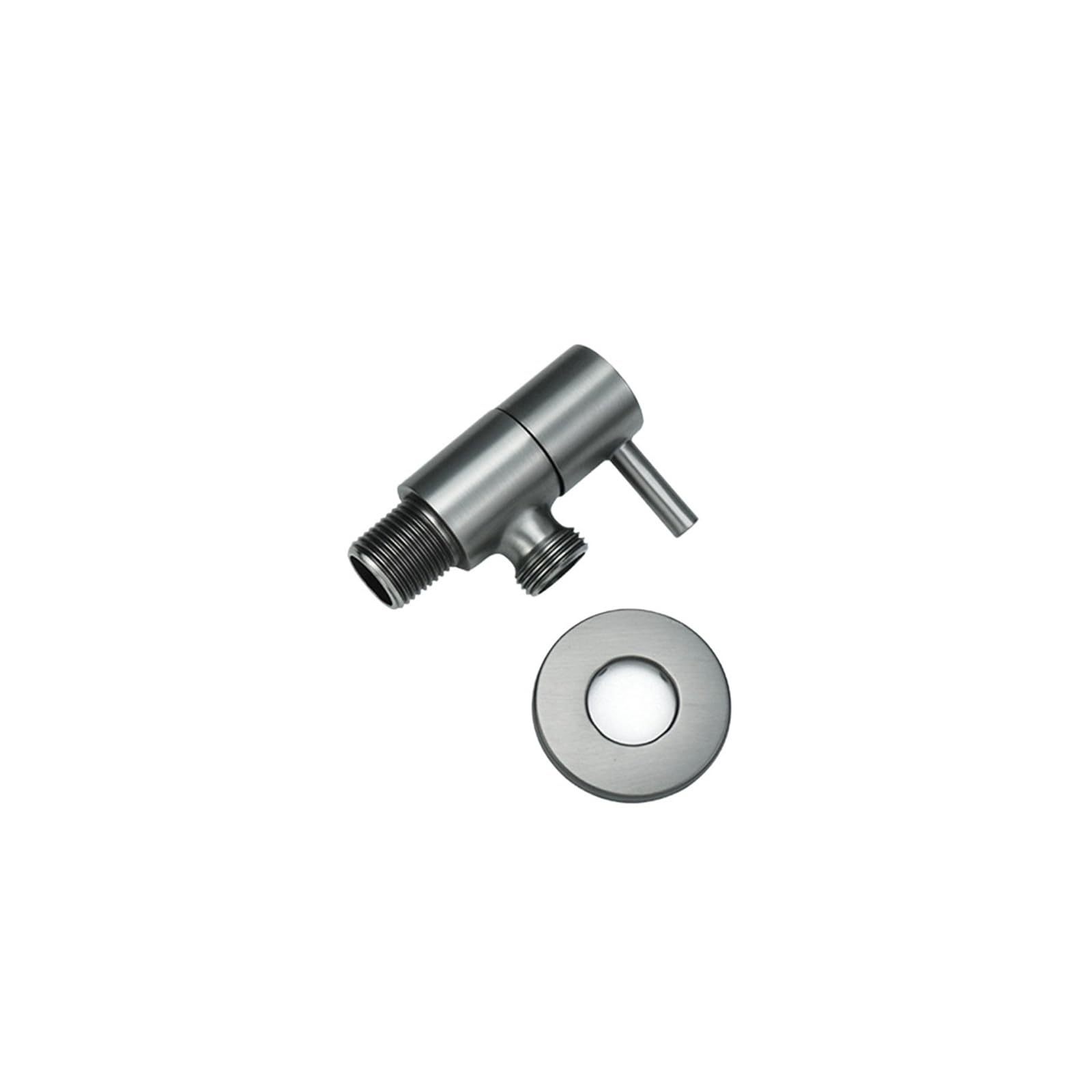 Bvhisehp Type T Polished Brass G1/2 Angle Stop Valve Multi Color Single Double Water Shut Off Valve Household Plumbing Fitting For Bathroom Kitchen Toilet(Type T)