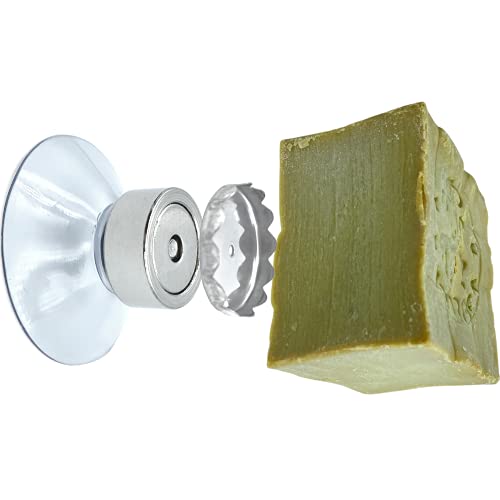 LEVANO Porta saponetta magnetica ultra forte, alternativa al portasapone magnetico senza foratura, senza montaggio, per tutti i saponi fino a 300 grammi, supporto magnetico invece che portasapone.