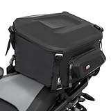 KEMIMOTO バイク シートバッグ 拡張機能あり 23-35L ヘルメット収納 撥水 防水 レインカバー付属 片手操作 固定ベルト付き バックパックとしても使用可能 汎用性 KM-1034