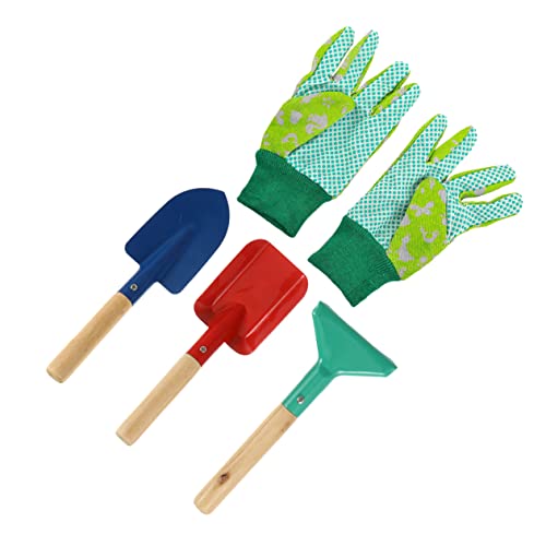 Vaguelly Set da Giardinaggio per Bambini 4 e Leggeri Utensili da Giardino Compatti per Giocattoli