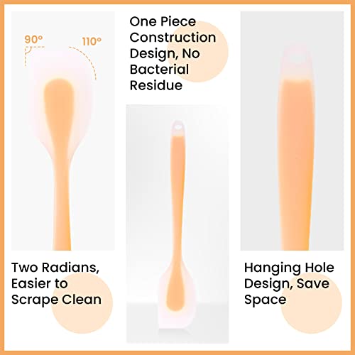 2 Pcs Silicone Spatulas, Spatulas Silicone Heat Resistant, Nylon Baking Spatulas For Cake Cooking, Non-Stick, Stronger, Dishwasher Safe (Yellow) #TOP3