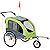 Aosom Elite II 2-in-1 Pet Dog Bike Trailer and Stroller with Suspension and Storage Pockets, Green