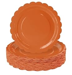 orange paper plates