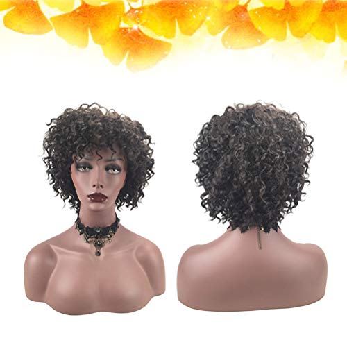 Peruca Sintética Afro Cacheada Fashion Peruca Afro Extensões de Cabelo Cosplay Peruca