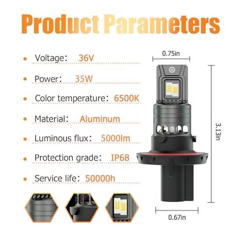 Kit de bombillas LED para Jeep Gladiator 2019-2024, 4 piezas miniatura 3