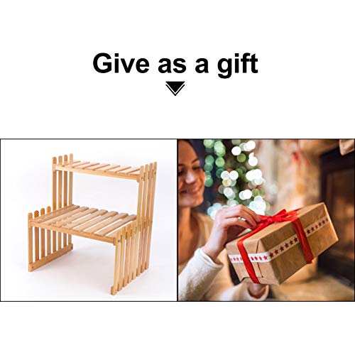 Suporte de plantas de madeira Cabilock com vários suportes de vasos de flores, prateleira organizado