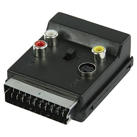 Valueline Nedis Switchable SCART Male to 3x RCA Female S-Video Adapter Cover