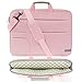 Produktbild KINGSLONG Laptop-Hülle mit Riemen 15 15,6 Zoll 16 Zoll Laptoptasche Leicht Slim Computer Notebook Ultrabooks Tragetasche Cover für Frauen Rosa