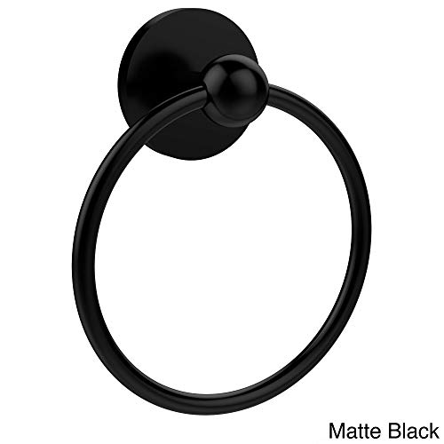 Allied Brass P1016 Prestige Skyline Collection Towel Ring, Matte Black