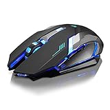 Rechargeable 2.4G Wireless Silent Colorful LED Backlit USB Optical Ergonomic Gaming Mouse Mice...