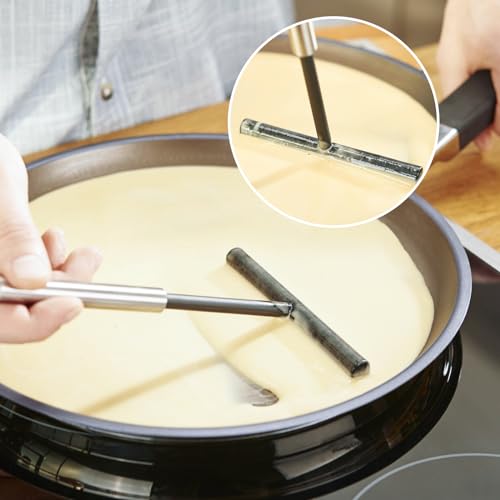 Crepes Verteiler, Edelstahl Crepe Teigverteiler, Teigverteiler für Crepes, Crepe Maker für Zuhause Küche Backen Kochen Backwerkzeuge, Crepes Maker (Teigverteiler)