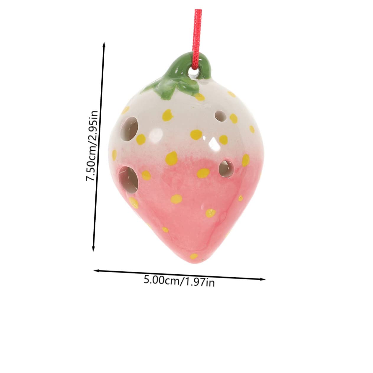 Holibanna 6Holes Strawberry Ocarina Portable Music Instrument for Adults Present for Wind Instrument Lovers Design Wonderful Sound