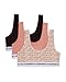 Calvin Klein Girls Classic Cotton Bralette 3-Pack, Sand Vast Calvin Klein/Rose Dawn/Woodland, X-Large