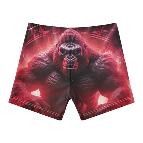 Red Fancy Light Gorilla Boys' Swim Trunks Board Shorts Swimwear Quick Dry Swim Pants Toddler Pajamas for Beach Kids2