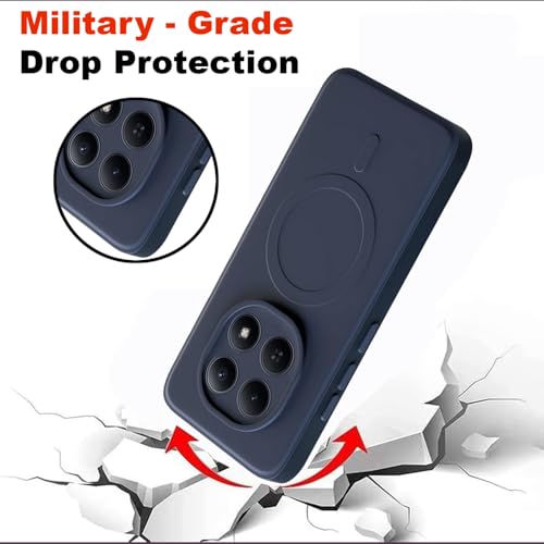 Image of Back Cover | MagFit Ring Design (Non-Magnetic) | Shockproof Case | Anti-Slip Grip | Raised Camera Edges | Slim Protective Case for Mi Redmi Note 15 5G / Note 15 SE 5G / Poco M8 5G (Steel Blue)