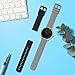 kwmobile Straps Compatible with Withings ScanWatch 38mm / Steel HR 36mm / Move ECG Straps - 2x Replacement Silicone Watch Bands - Smartwatch or Fitness Tracker - Black/Grey