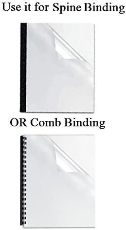 A5 Report Presentation PVC Frosted Covers for Spine or Comb Binding. 800 Microns Thickness (10)