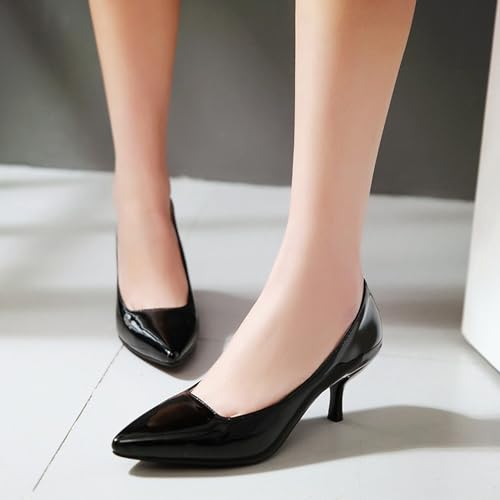 Fashion Stiletto Heel Pointed Toe Patent Women Work Shoes3