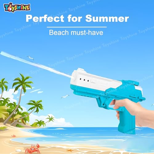 Image of Toyshine Fierce Water Gun Rechargeable with 60ML Tank Capacity & Pressure Mechanism Powerful Squirt Gun for Kids Pool Beach Party Games and Outdoor Water Fun