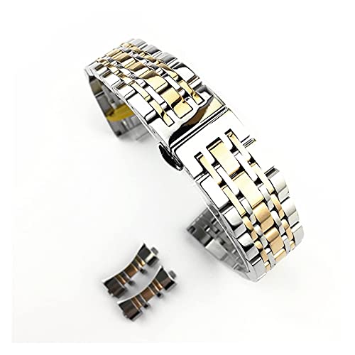 Brazalete de siete cuentas con doble interfaz sólida y hebilla de mariposa para reloj