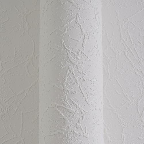 A.S. Création Strukturprofiltapete in Putz Optik stark strukturiert 10,05 m x 0,53 m weiß Made in Germany 251718 2517-18