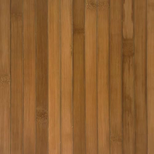 Alfombra redonda marrón de bambú lavable y mullida para dormitorio moderno 8