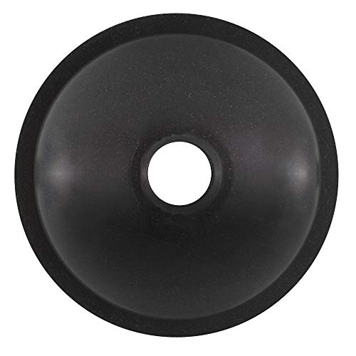 Recpro Rv Sink | 12" Round Bathroom Sink | White Or Granite Black | Hydrophobic Coating (Black Granite) #TOP2
