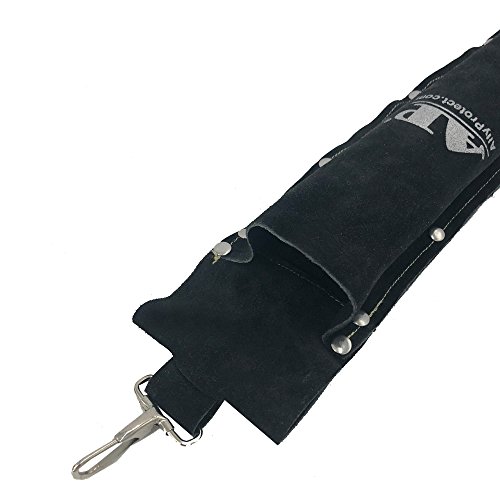 Welding Rod Bag, Allyprotect Split Cowhide Leather Electrode Pouch Flame Resistance Welding Rod Holder/Electrode Holder/Welding Rod Storage Container（Black) #TOP2