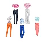 barbie hose häkeln kostenlos  Snner 5set Puppenkleidung Set Fashion Casual Wear Kleidung Outfits Set Puppenkleidung Ersatz Für 29cm Barbie-Puppen