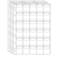 Seiten für Münzfächer – 30 Fächer Standard-Münzfächer mit 9 Löchern Sammelhüllen für Münzen 5 Blätter CS03530