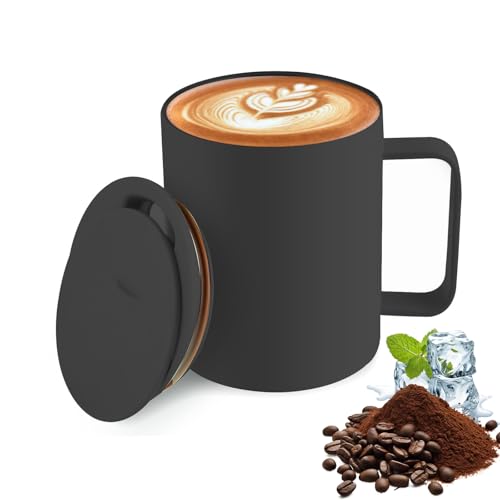 Bocguy Kaffeebecher 400 ml, Thermobecher mit Henkel, Doppelwandiges...