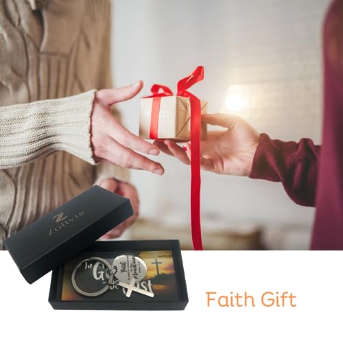 Zolivie Chaveiro com cruz cristã - versículo bíblico - chaveiro religioso e inspirador - chaveiro mo