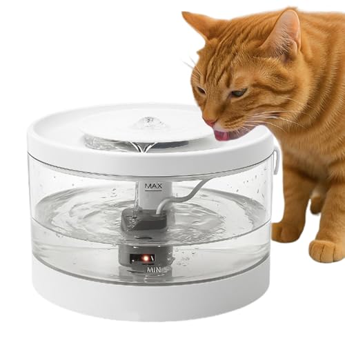 猫の噴水、自動ペットウォーター、スマートハイドレーションディスペンサー、アンチスピルデザイン、静かなフローポンプ、ろ過された水システム、清潔な飲酒、使いやすい、家、旅行に最適、20x20x12.5cm