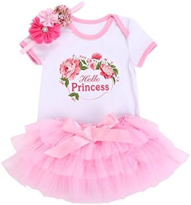 Smilsheep Baby Girl Clothes 1st Birthday Girl Outfit First Birthday Outfit Girl Newborn Girl Clothes Newborn Dress Baby Girl Summer Clothes 1st Birthday Dresses Pink Dress Baby Clothes With Headband