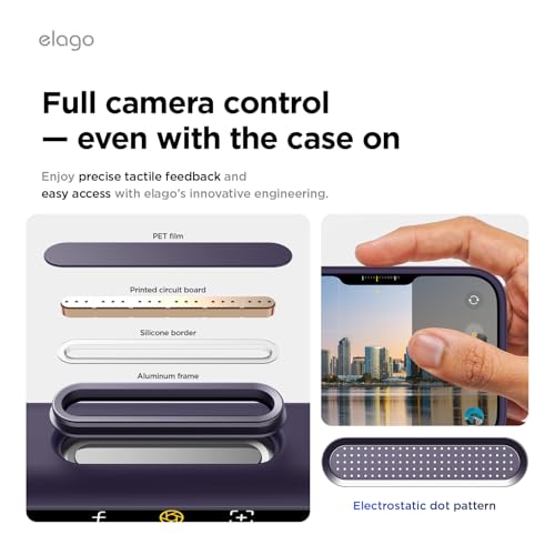 Image of elago for iPhone 17 Pro Max Case, Premium Magnetic Silicone Case, Compatible with MagSafe, Liquid Silicone Material, Protective Cover, Shockproof, Slim Phone, 6.9 inch (Deep Purple)