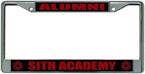 212 Main LPO3831 6 x 12 in. Sith Academy Alumni Chrome License Plate Frame