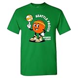 Seattle Proud, Always Loud Men's T-Shirt for Basketball Fans (Green Shirt, M)