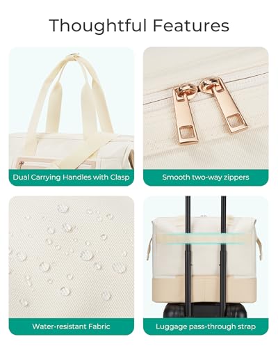 Bagsmart Weekender Bags For Women, 35L Carry On Bag With Shoe Compartment, Tsa-Free Travel Duffle Bag, Large Overnight Hospital Bag thumb #5