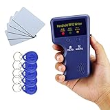 YAVIS 125khz RFID ID Copiadora Duplicador Teclear Copia Lector Escritor ID Tarjeta Clonador Programador + 10pcs Escribir EM4305/T5577 Key Cards Llavero