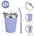 Vermida Stainless Steel Kids Cups with Lids and Straws Leakproof, 5 Pack 12oz Spill Proof Cups for Toddlers Kids Tumblers Unbreakable Sippy Cup with Straws for School, Outdoor