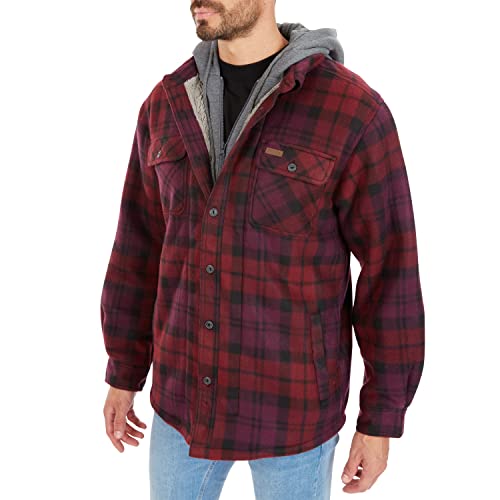 Smith's Workwear Men's Sherpa-Lined Microfleece Shirt Jacket2